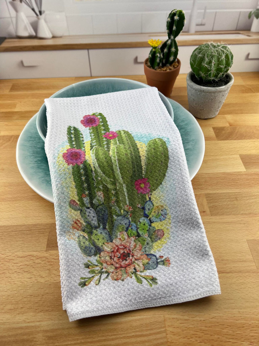 TOWEL GIFT SET - cactus gift set towel - cactus tote bag - cactus bath mitt newest - cactus plant lover gift - cactus bath towel - cactus bathroom